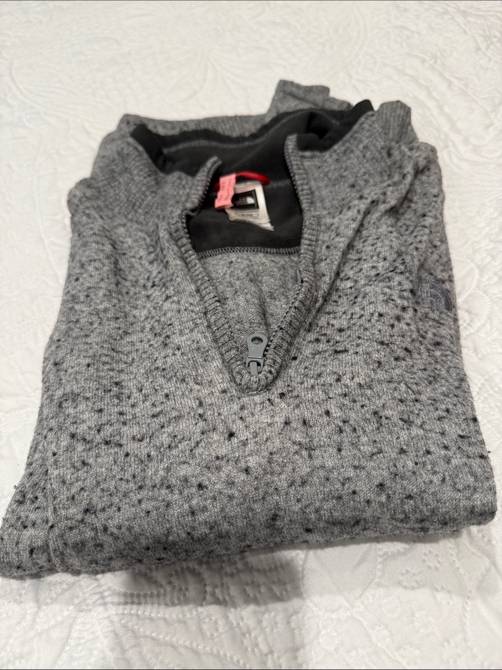 Men's Gray Quarter-Zip Sweater Pullover